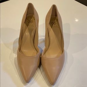Vince Camuto textured nude heels